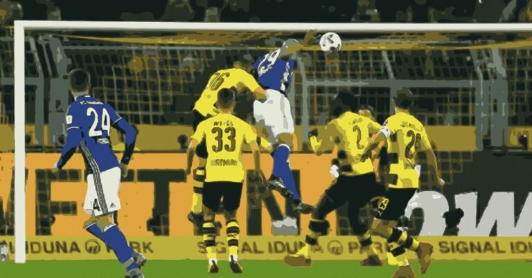 Η κεφαλιά του Νάλντο για το 4-4 στο Ντόρτμουντ – Σάλκε του 2017, σε σχέδιο ρετρό αφίσας